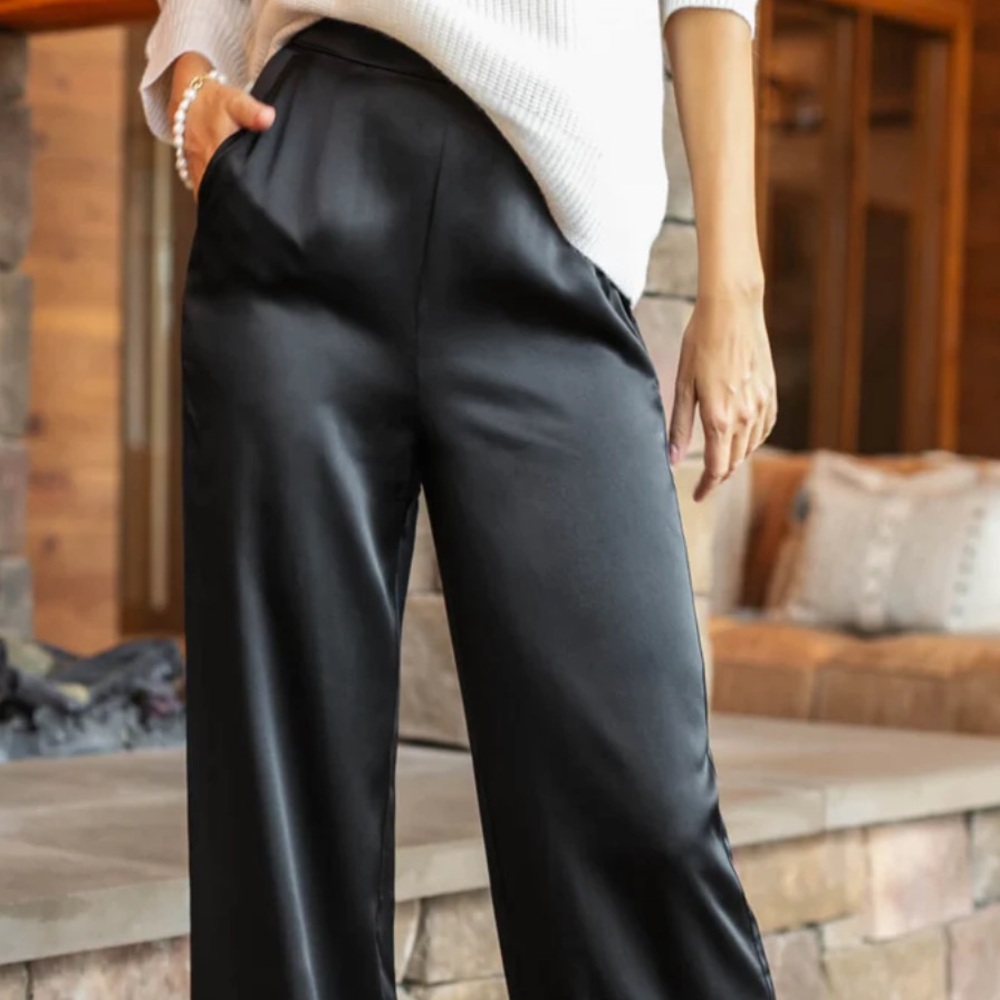 H&M Satin-like Wide Leg Pants